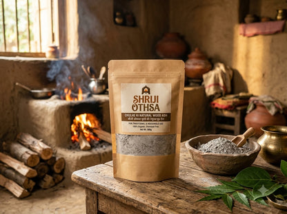 SHRIJI OTHSA  Natural Wood Ash Fertilizer for Plants, Premium Quality Firewood Ash, 500/1000 Grams (500 Grams)